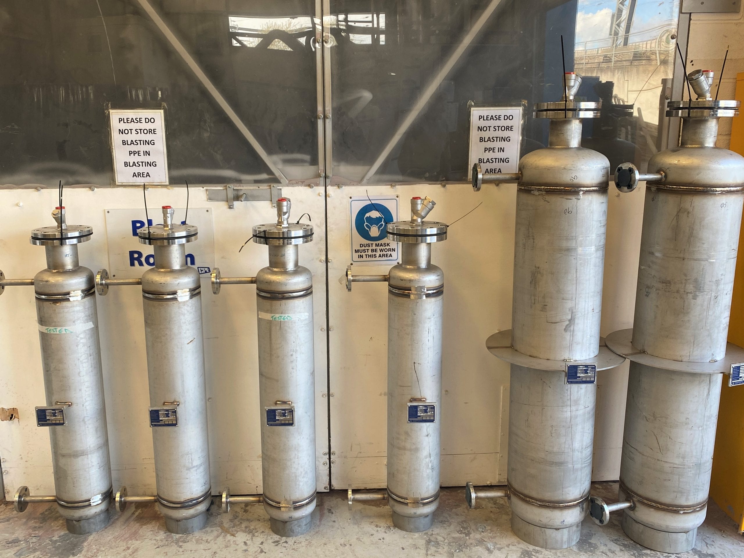 Pressure Vessels for the UK Water industry made from Stainless Steel