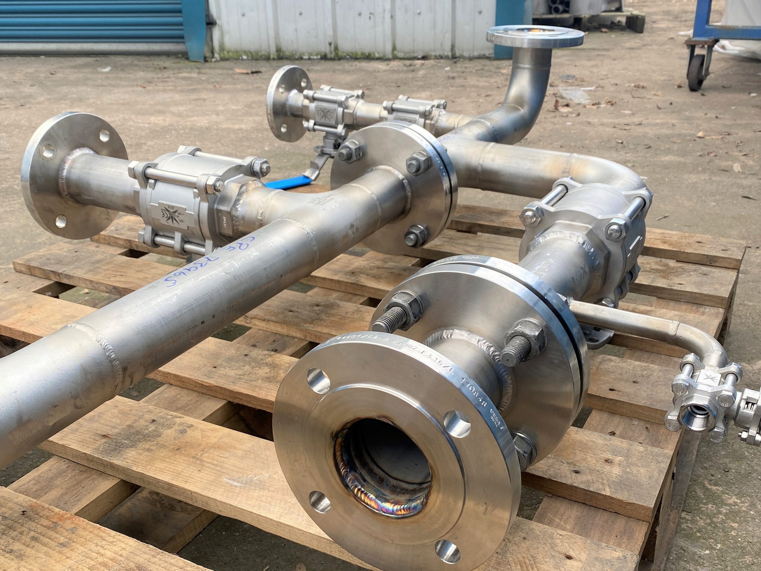 UK Water Treatment Pipework system made from Stainless Steel 316/L