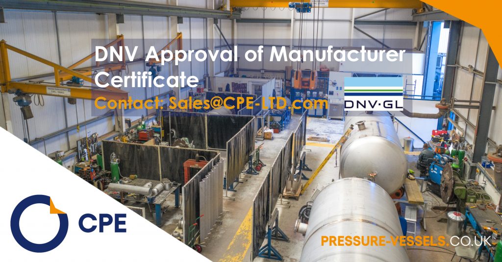 DNV Workshop approval CPE pressure Vessels stainless steel workshop